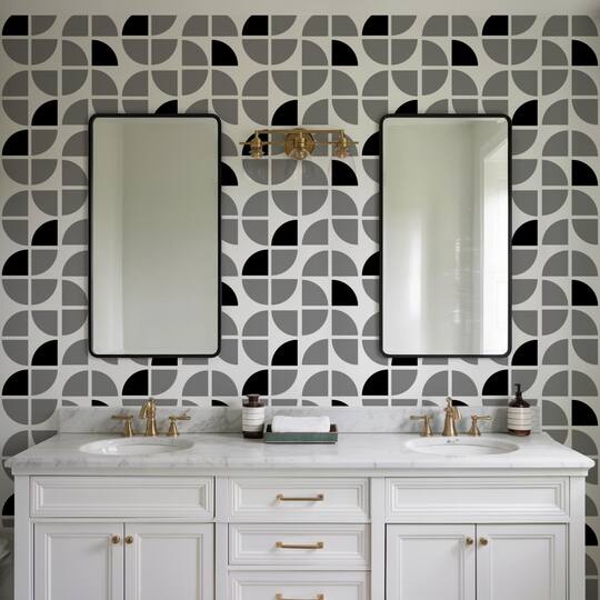 Designs Direct Mod Geo Crescents Peel & Stick Wallpaper